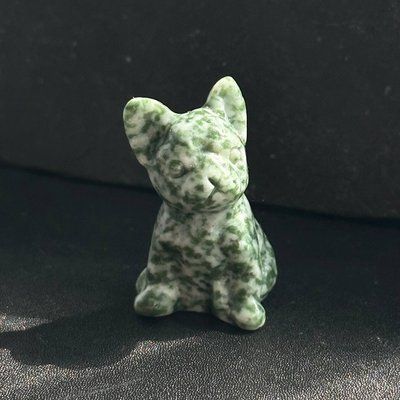 Песик "Бульдог" з каменю яшма mrii1_1891 фото